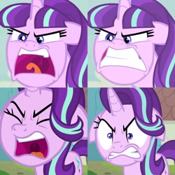 Size: 2289x2289 | Tagged: safe, edit, screencap, starlight glimmer, g4, the cutie map, the parent map, angry, furious, high res, i created harmony, mawshot, open mouth, rage, ragelight glimmer, s5 starlight, uvula, yelling