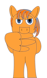 Size: 646x1080 | Tagged: safe, artist:nittany discord, oc, oc:cold front, pegasus, pony, 1000 hours in gimp, april fools 2021, grooming, pegasus oc, preening, wings