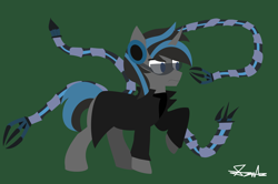 Size: 5207x3467 | Tagged: safe, artist:samsailz, oc, oc only, alicorn, pony, claw, clothes, coat, confused, doctor octopus, glasses, headphones, lineless, scared, solo, tentacles