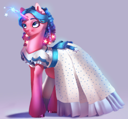 Size: 798x742 | Tagged: safe, artist:drdepper, oc, oc only, pony, unicorn, clothes, dress, female, magic, mare, solo