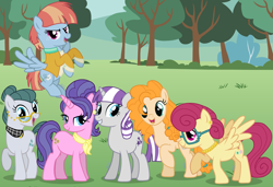 Size: 3443x2358 | Tagged: safe, artist:arcticwindsbases, artist:brushprism, artist:cheezedoodle96, artist:paganmuffin, artist:salemcat, artist:the-mystery-of-doom, edit, cloudy quartz, cookie crumbles, pear butter, posey shy, twilight velvet, windy whistles, earth pony, pegasus, pony, unicorn, g4, female, high res, mare, mom six, moms, parent