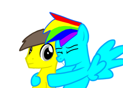 Size: 2048x1463 | Tagged: safe, oc, oc only, oc:johnny "the human stallion", earth pony, pegasus, pony, base used, eyes closed, grin, male, not rainbow dash, simple background, smiling, spread wings, stallion, transparent background, wings