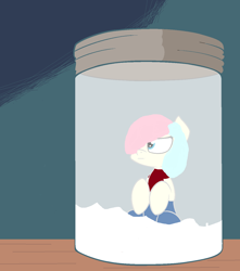 Size: 1200x1358 | Tagged: safe, pony, 1000 hours in ms paint, jar, lewd container meme, not salmon, solo, wat