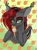 Size: 765x1024 | Tagged: safe, alternate version, artist:maryhoovesfield, oc, oc only, bat pony, food pony, ice cream pony, pegasus, pony, bat pony oc, bust, colored, ear fluff, food, hoof hold, ice cream, ice cream cone, licking, peach, ponified, signature, tongue out