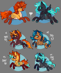 Size: 2000x2400 | Tagged: safe, artist:lavvythejackalope, oc, oc only, earth pony, pegasus, pony, base used, coat markings, colored hooves, earth pony oc, gray background, high res, licking, licking lips, pegasus oc, simple background, socks (coat markings), starry eyes, stitches, tongue out, two toned wings, wingding eyes, wings