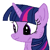 Size: 200x200 | Tagged: safe, artist:starlight sword, derpibooru exclusive, twilight sparkle, pony, g4, :3, bust, cheek fluff, cute, ear fluff, female, fluffy, grin, mare, pixel art, pixelorama, portrait, profile picture, simple background, smiling, solo, transparent background, twiabetes