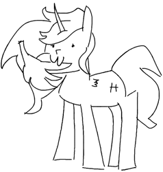 Size: 1013x1066 | Tagged: safe, artist:toricelli, oc, oc only, pony, 1000 hours in ms paint, amputation, broken wing, grooming, h, pegasus?, preening, wings