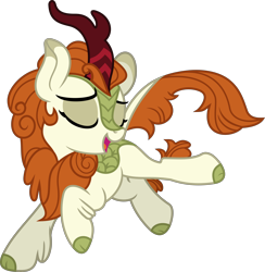 Size: 3934x4033 | Tagged: safe, artist:kojibiose, autumn blaze, kirin, g4, eyes closed, high res, simple background, solo, transparent background, vector