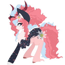 Size: 1280x1280 | Tagged: safe, artist:katelynleeann42, oc, oc only, oc:confetti party, hybrid, pony, interspecies offspring, offspring, parent:discord, parent:pinkie pie, parents:discopie, simple background, solo, transparent background