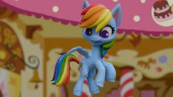 Size: 1920x1080 | Tagged: safe, screencap, rainbow dash, pony, cake off, g4.5, my little pony: stop motion short, solo, stop motion