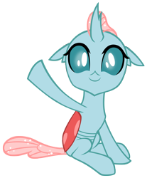 Size: 5622x6782 | Tagged: safe, artist:andoanimalia, ocellus, changedling, changeling, g4, uprooted, absurd resolution, cuddly, cute, cuteness overload, daaaaaaaaaaaw, diaocelles, female, happy, hnnng, huggable, looking at you, png, simple background, solo, transparent background, vector, waving, weapons-grade cute