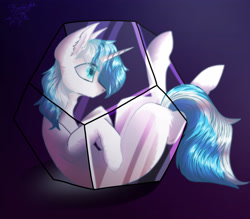 Size: 3200x2800 | Tagged: safe, artist:jsunlight, oc, oc only, oc:neon blitz, pony, unicorn, commission, digital art, dodecahedron, high res, solo, ych result