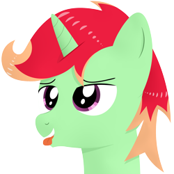 Size: 2000x2000 | Tagged: safe, artist:goldenflow, oc, oc only, oc:jonin, pony, unicorn, bust, cute, high res, horn, male, simple background, solo, stallion, tongue out, transparent background, vector