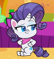 Size: 833x903 | Tagged: safe, screencap, rarity, pony, g4.5, my little pony: pony life, the great cowgirl hat robbery, cropped, female, mare, solo