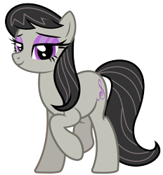 Size: 4140x4462 | Tagged: safe, artist:severity-gray, octavia melody, earth pony, pony, g4, alternate hairstyle, bedroom eyes, eyeshadow, looking at you, makeup, simple background, solo, transparent background