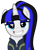 Size: 907x1194 | Tagged: safe, artist:severity-gray, oc, oc only, oc:coldlight bluestar, pony, unicorn, fallout equestria, base used, clothes, eyeshadow, fallout, female, grin, horn, jumpsuit, looking at you, makeup, mare, ponytail, silly, silly face, simple background, smiling, solo, transparent background, vault suit