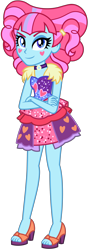Size: 2734x7676 | Tagged: safe, artist:emeraldblast63, kiwi lollipop, equestria girls, equestria girls series, g4, sunset's backstage pass!, spoiler:eqg series (season 2), choker, clothes, dress, feet, female, high heels, k-lo, legs, sandals, shoes, simple background, skirt, smiling, solo, transparent background, vector