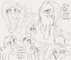 Size: 1252x1068 | Tagged: safe, artist:dotkwa, fluttershy, trixie, pegasus, pony, g4, chubby, female, mare, pregnant, text, wings