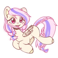 Size: 768x768 | Tagged: safe, artist:xi wen, oc, oc only, oc:forestring, pegasus, pony, cute, solo