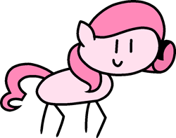 Size: 846x666 | Tagged: safe, artist:muhammad yunus, oc, oc:annisa trihapsari, earth pony, pony, base used, earth pony oc, female, in a nutshell, mare, medibang paint, missing cutie mark, pink, pink body, pink hair, simple background, smiling, transparent background