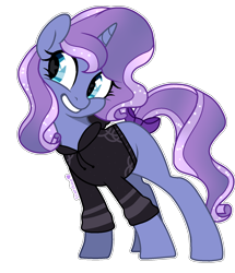 Size: 1326x1544 | Tagged: safe, artist:starshine-sentryyt, oc, oc only, pony, unicorn, bow, clothes, female, hoodie, magical lesbian spawn, mare, offspring, parent:princess luna, parent:rarity, parents:rariluna, simple background, solo, tail bow, transparent background
