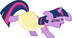 Size: 5730x3000 | Tagged: safe, artist:cloudy glow, twilight sparkle, pony, unicorn, g4, sweet and elite, .ai available, birthday dress, clothes, do the sparkle, dress, female, floppy ears, mare, simple background, solo, transparent background, unicorn twilight, vector