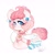 Size: 1920x1920 | Tagged: safe, artist:honkingmother, oc, oc only, pegasus, pony, bell, bell choker, choker, clothes, ear piercing, earring, food, jewelry, looking at you, piercing, smiling, socks, solo, sprinkles, striped socks, thigh highs