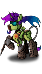 Size: 2160x3840 | Tagged: safe, artist:greenflyart, oc, oc only, pony, armor, high res, simple background, solo, transparent background