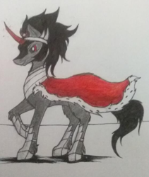 Size: 555x659 | Tagged: safe, artist:winterclaws22, king sombra, pony, unicorn, g4, solo, traditional art