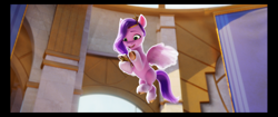 Size: 4430x1856 | Tagged: safe, screencap, pipp petals, pegasus, pony, g5, my little pony: a new generation, official, spoiler:my little pony: a new generation, 3d, cellphone, female, green eyes, mare, phone, smartphone, solo