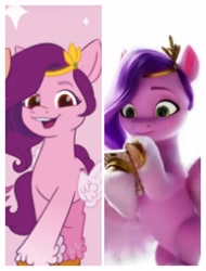 Size: 3106x4096 | Tagged: safe, pipp petals, pegasus, pony, g5, 3d, cellphone, comparison, green pupils, phone, red eyes, red pupils, red-eyed pipp, smartphone