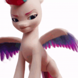 Size: 600x600 | Tagged: safe, edit, zipp storm, pegasus, pony, g5, animated, bowing, female, frontbend, gif, mare, reversed, solo