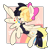 Size: 2619x2619 | Tagged: safe, artist:blurry-kun, songbird serenade, pegasus, pony, g4, my little pony: the movie, bow, clothes, commission, commissioner:reversalmushroom, cute, female, flying, hair bow, hair over eyes, happy, heart, high res, mare, music notes, open mouth, rainbow, singing, songbetes