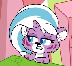 Size: 953x877 | Tagged: safe, screencap, lightning chill, big cat, tiger, back to the present, g4.5, my little pony: pony life, spoiler:pony life s02e12, cropped, female, solo