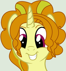 Size: 912x985 | Tagged: safe, artist:dianamur, artist:jadeharmony, adagio dazzle, pony, unicorn, g4, base used, equestria girls ponified, female, gray background, grin, mare, ponified, simple background, smiling, solo