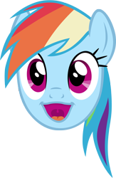 Size: 2000x3064 | Tagged: safe, artist:m99moron, rainbow dash, pegasus, pony, g4, may the best pet win, faic, female, head only, high res, mare, ponyface, simple background, solo, transparent background, vector