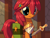 Size: 800x600 | Tagged: safe, artist:rangelost, oc, oc only, oc:trailblazer, earth pony, pony, cyoa:d20 pony, armor, bag, evening, female, mare, pixel art, saddle bag, solo, sword, weapon