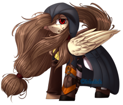 Size: 2647x2265 | Tagged: safe, artist:mediasmile666, oc, oc only, pegasus, pony, female, hairband, high res, mare, red eyes, simple background, solo, standing, transparent background