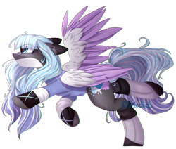 Size: 2663x2253 | Tagged: safe, artist:mediasmile666, oc, oc only, pegasus, pony, female, floppy ears, high res, leg warmers, mare, profile, simple background, spread wings, transparent background, two toned wings, wings