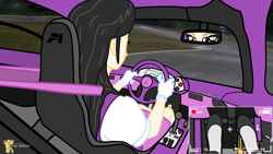 Size: 3840x2160 | Tagged: safe, artist:forzaveteranenigma, octavia melody, human, fanfic:equestria motorsports, g4, car, car interior, clothes, driving, feet, flats, heel and toe, high res, humanized, mclaren, mclaren f1, nurburgring, nurburgring nordschleife, pedal, seatbelt, shifting, shoes, socks