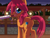 Size: 800x600 | Tagged: safe, artist:rangelost, oc, oc only, oc:trailblazer, earth pony, pony, cyoa:d20 pony, butt, dock, female, looking at you, looking back, looking back at you, mare, mouth hold, outdoors, pixel art, plot, rear view, solo, sword, weapon