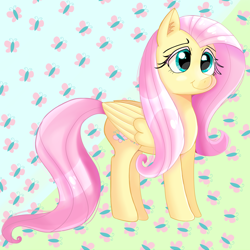 Size: 3000x3000 | Tagged: safe, artist:sweet-shroom, part of a set, fluttershy, pegasus, pony, g4, cute, cutie mark, ear fluff, high res, redraw, shyabetes, solo