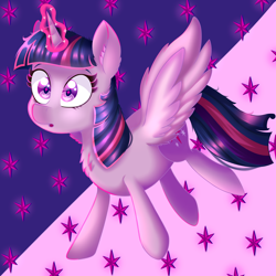 Size: 3000x3000 | Tagged: safe, artist:sweet-shroom, part of a set, twilight sparkle, alicorn, pony, g4, chest fluff, cute, cutie mark, ear fluff, high res, redraw, solo, twiabetes, twilight sparkle (alicorn)
