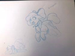 Size: 2048x1536 | Tagged: safe, artist:starlight_twist, apple bloom, earth pony, pony, g4, face plant, falling, female, filly, sketch, solo