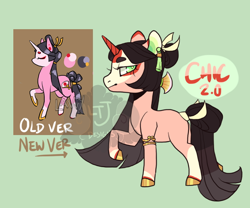 Size: 600x499 | Tagged: safe, artist:lavvythejackalope, oc, oc only, pony, unicorn, base used, duo, eyes closed, face paint, female, hoof polish, horn, mare, raised hoof, redraw, unicorn oc