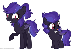 Size: 1280x828 | Tagged: safe, artist:tired-horse-studios, oc, oc only, bat pony, pony, female, filly, self ponidox, simple background, solo, teenager, transparent background