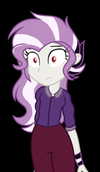 Size: 934x1601 | Tagged: safe, artist:gallantserver, oc, oc only, oc:iridescence, hybrid, equestria girls, g4, clothes, interspecies offspring, offspring, parent:discord, parent:fluttershy, parents:discoshy, solo