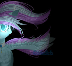 Size: 2567x2336 | Tagged: safe, artist:mediasmile666, oc, oc only, pegasus, pony, black background, choker, female, high res, mare, simple background, solo, spread wings, wings