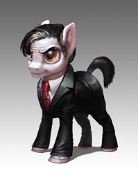 Size: 1008x1264 | Tagged: safe, artist:darthagnan, oc, oc only, earth pony, pony, clothes, male, solo, stallion, suit