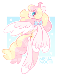 Size: 1285x1730 | Tagged: safe, oc, oc only, oc:ninny, pegasus, pony, bowtie, female, flying, looking at you, mare, simple background